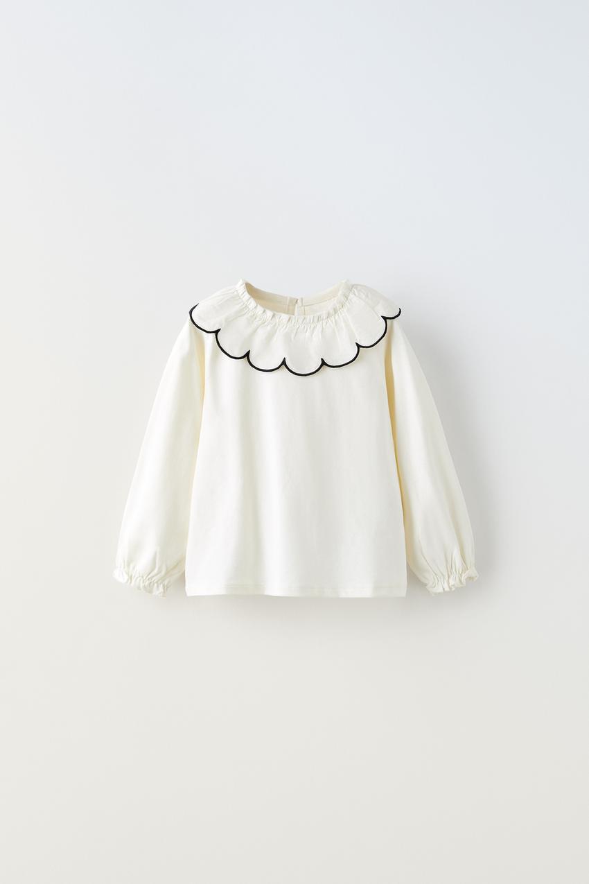 White collar top zara Outlet
