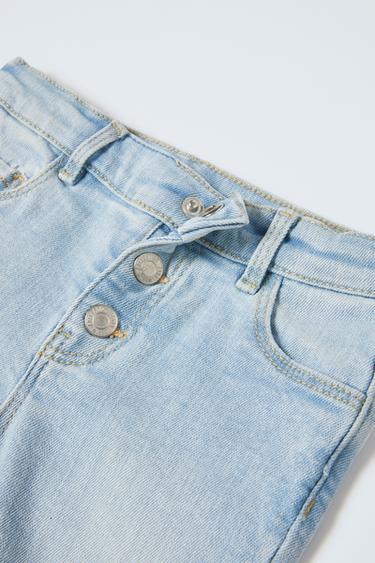 ДЖИНСЫ-КЛЕЙ С НЕОБРАБОТАННЫМ НИМОМ - голубые от Zara - картинка 2