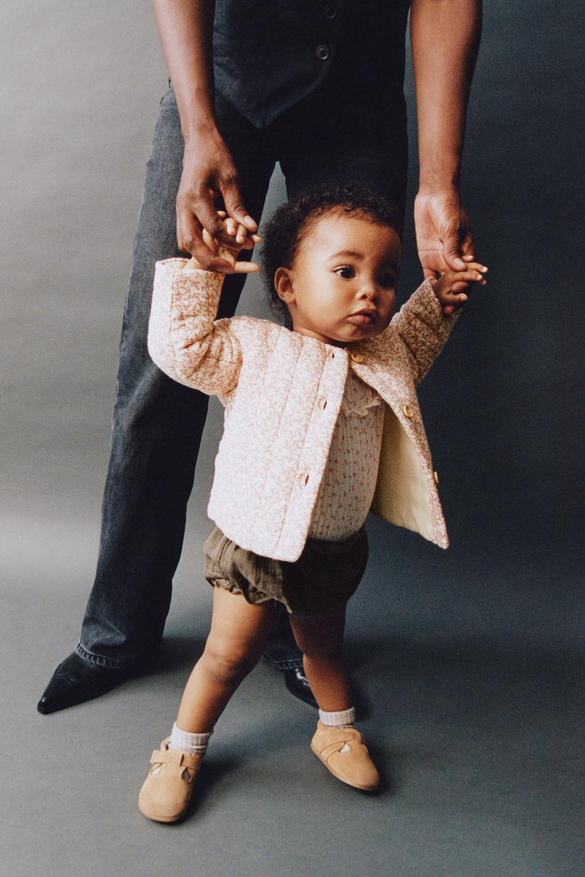 Zara quilted floral bomber jacket Clearance