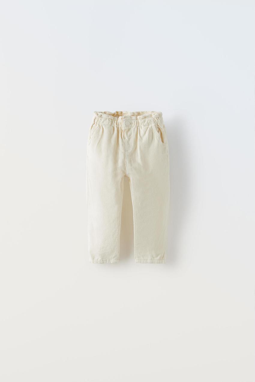 Zara white corduroy jeans Clearance