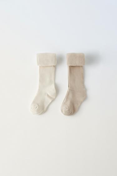 2-PACK OF PLAIN TIGHTS - Sand by Zara - Image 0