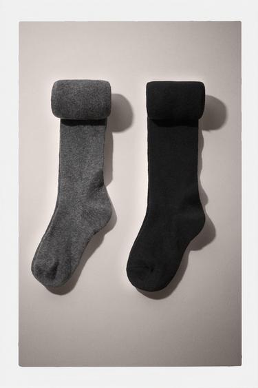 LOT DE DEUX COLLANTS UNIS - Noir de Zara - Image 3