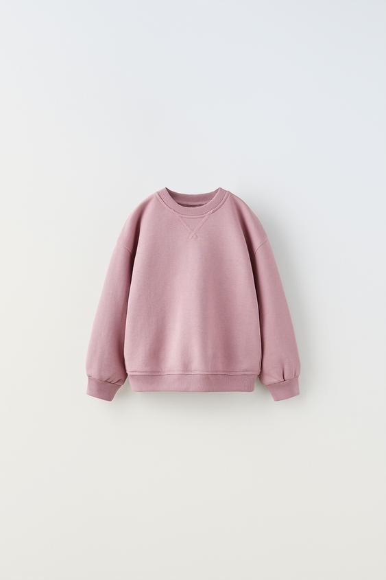 Zara pink online sweatshirt