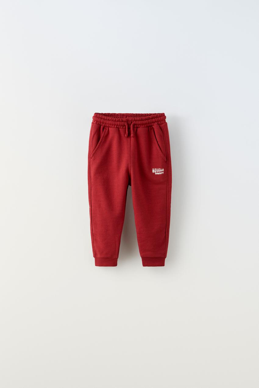 Zara jogging pants with text Clearance