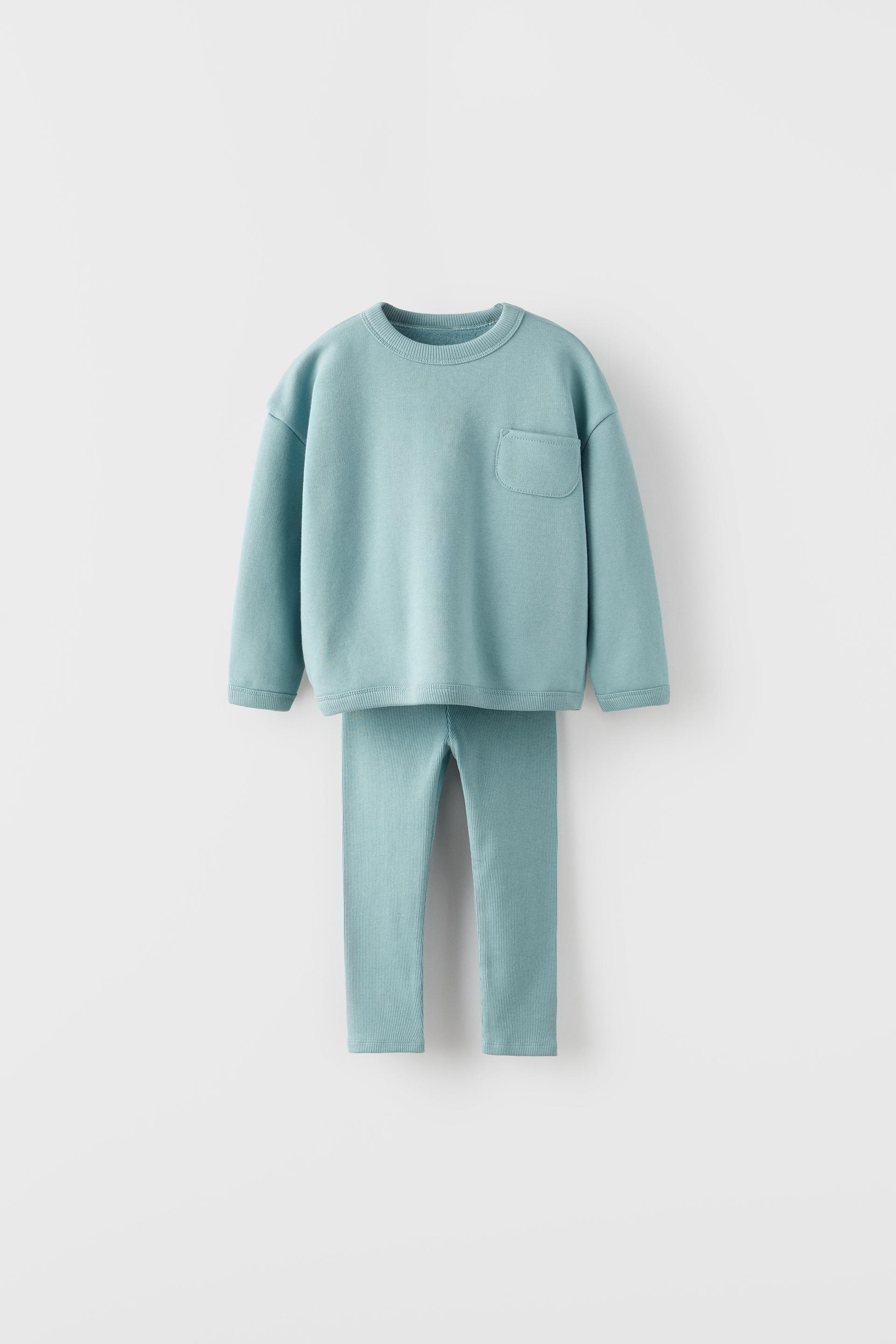PLAIN PLUSH SWEATSHIRT AND LEGGINGS CO ORD
