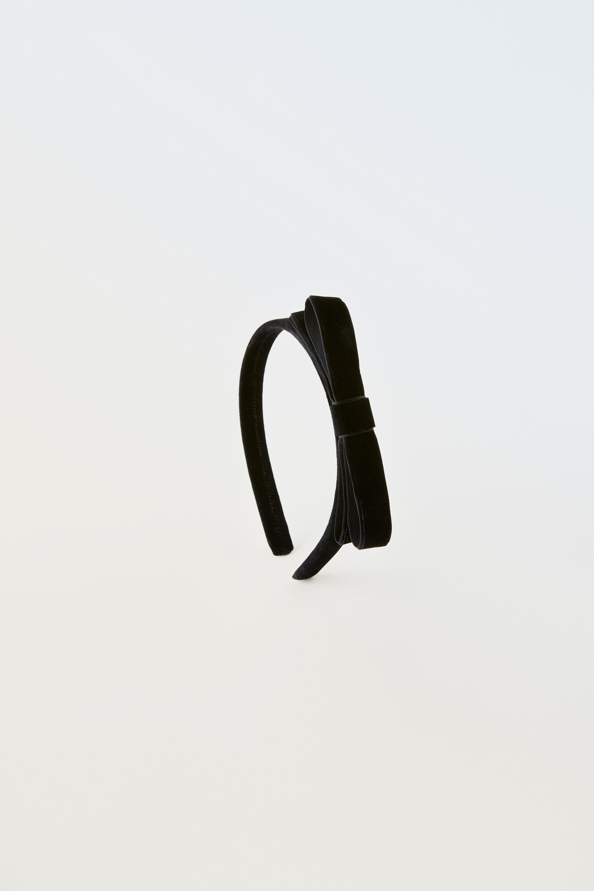 Zara - Velvet Bow Headband - Black - Unisex