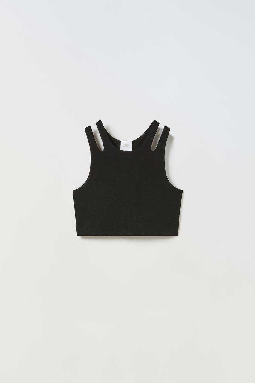 Zara plain crop top Clearance