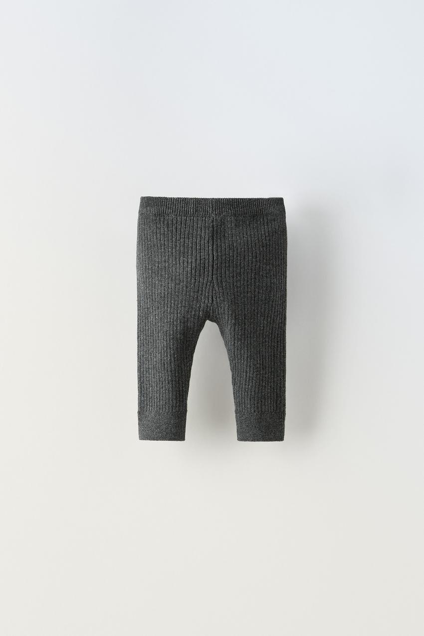 Zara grey ribbed leggings Clearance