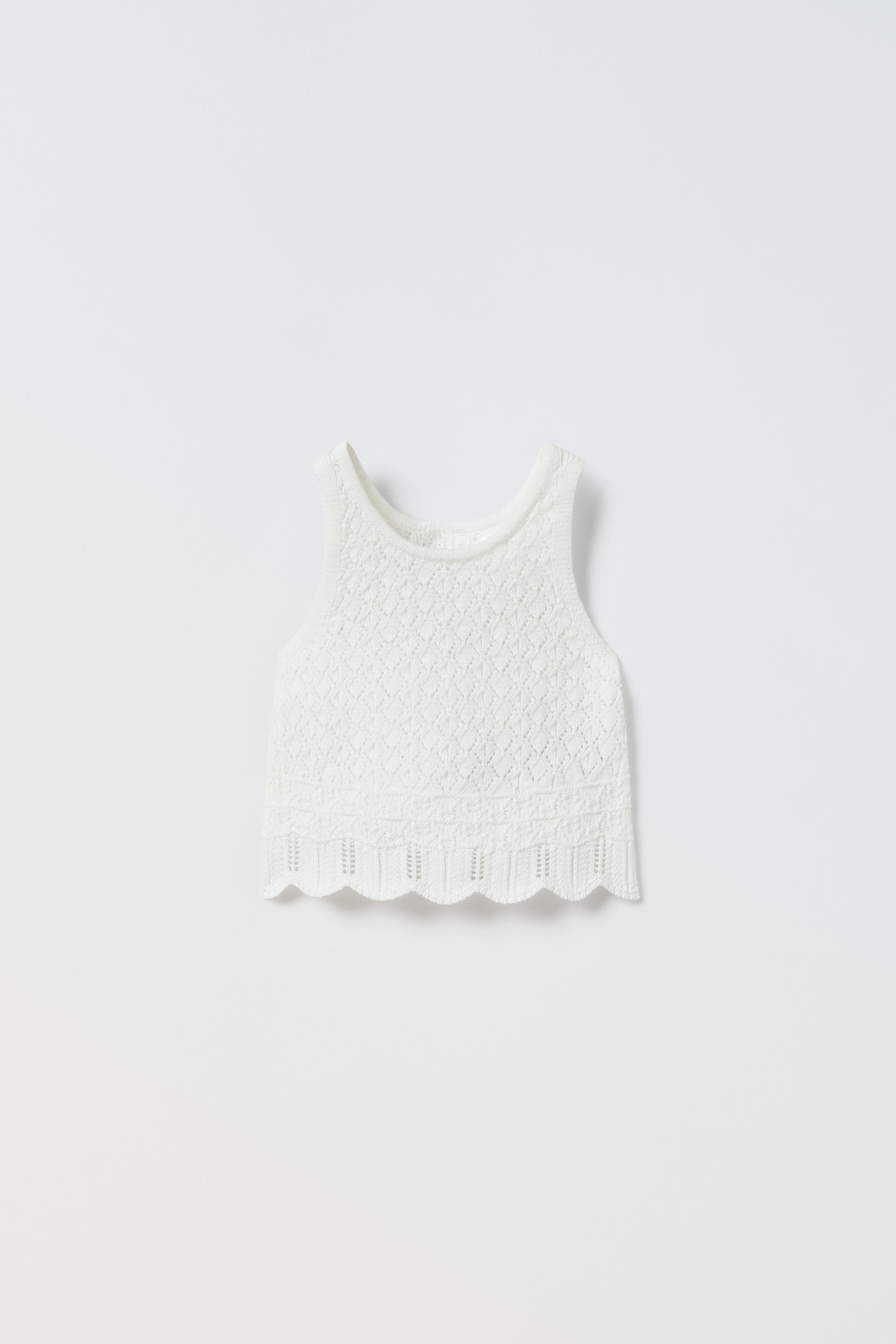 Zara crochet knit top Clearance