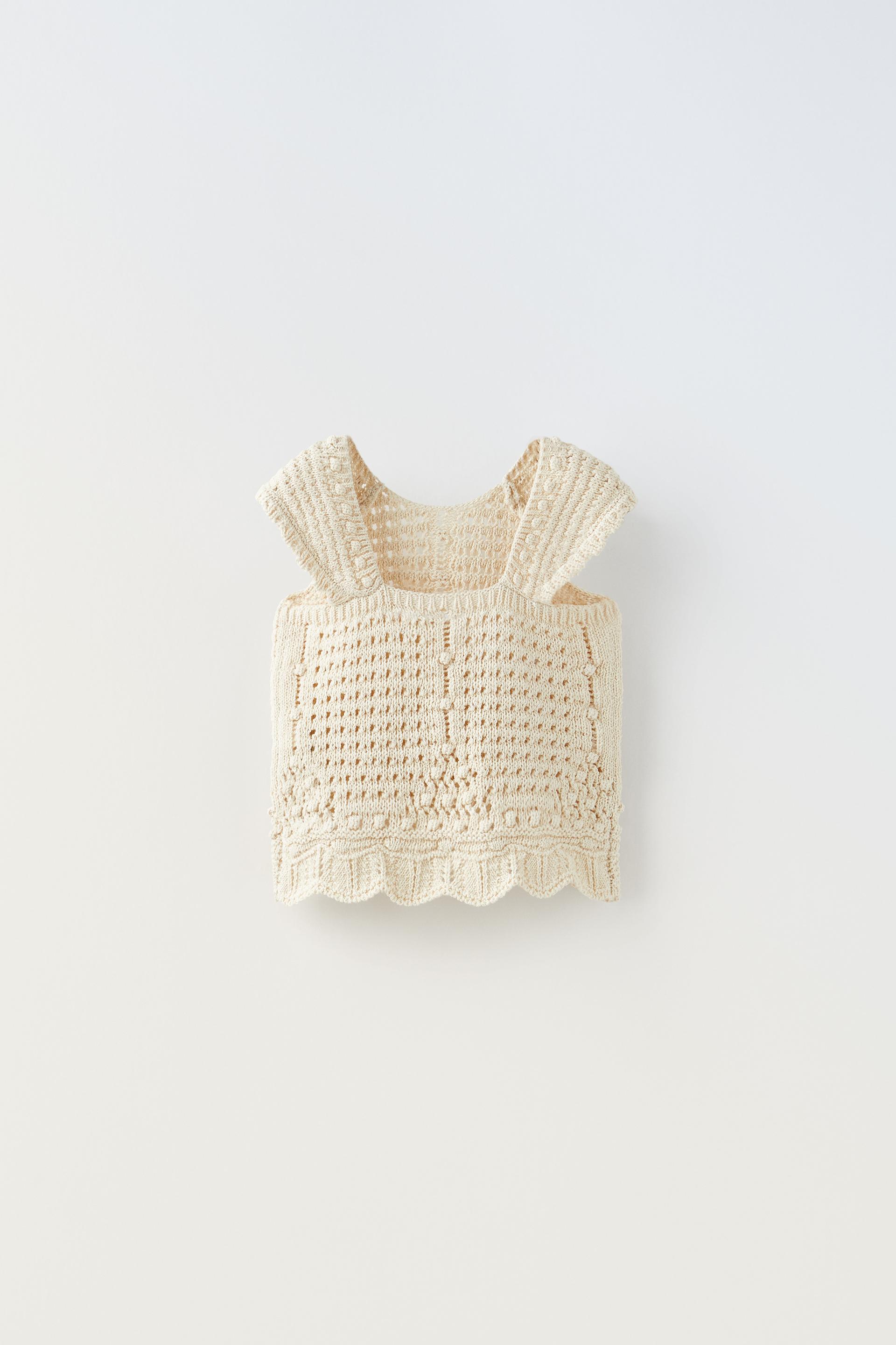 Openwork knit top zara Clearance