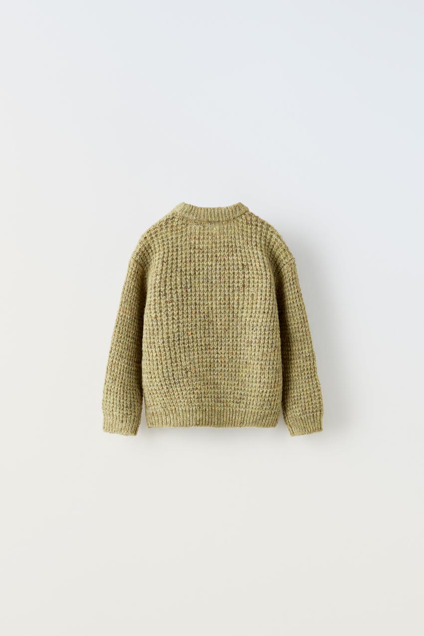 Zara knit green sweater Clearance