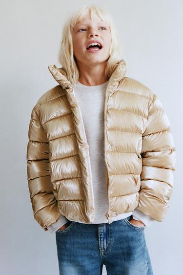 シャイニー パフジャケット - カバ | ZARA Japan / 日本