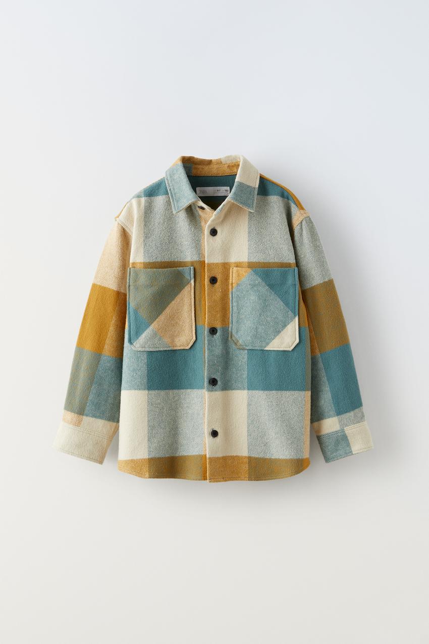 Check overshirt zara Clearance