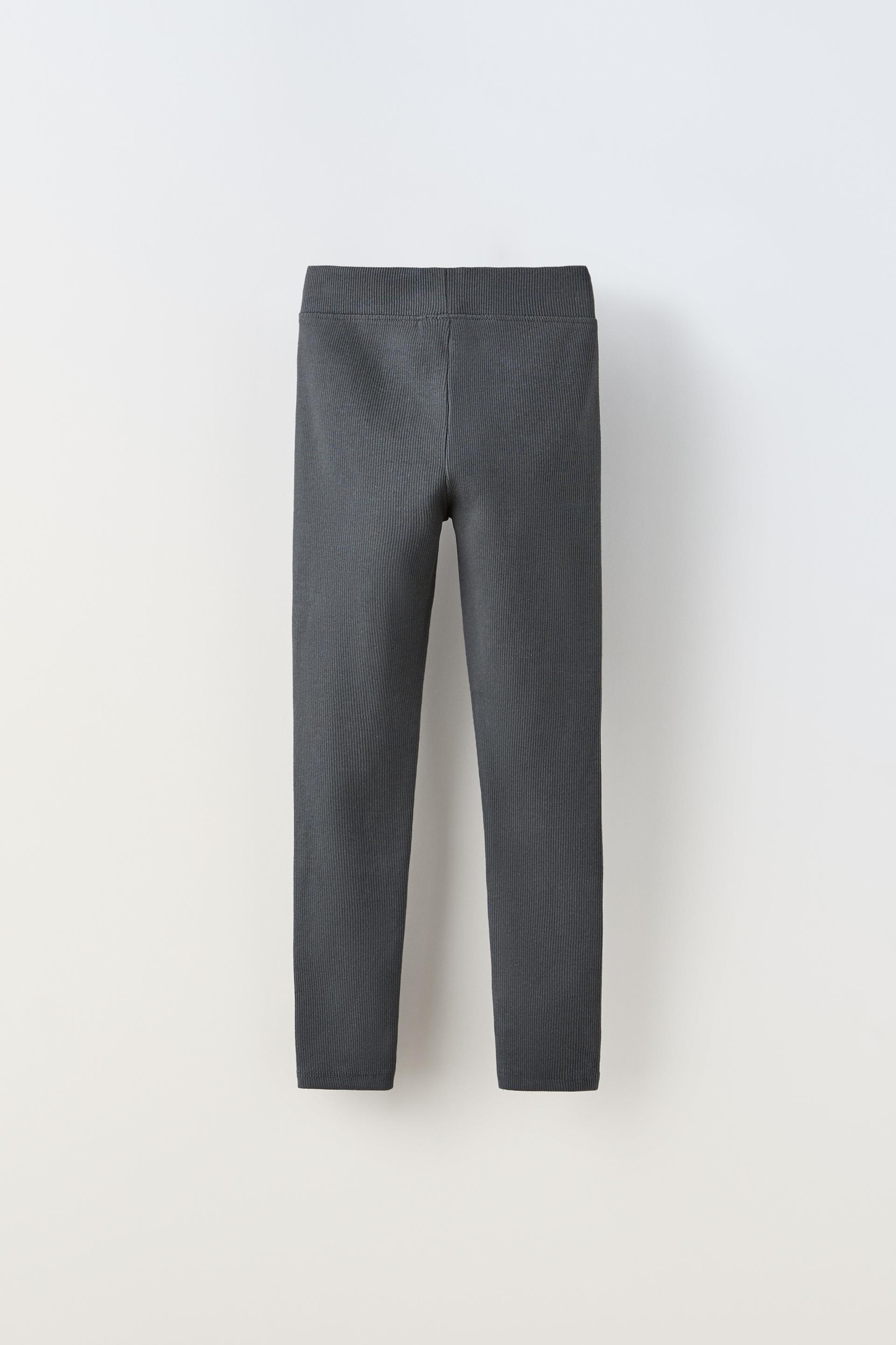 Zara grey ribbed leggings Clearance