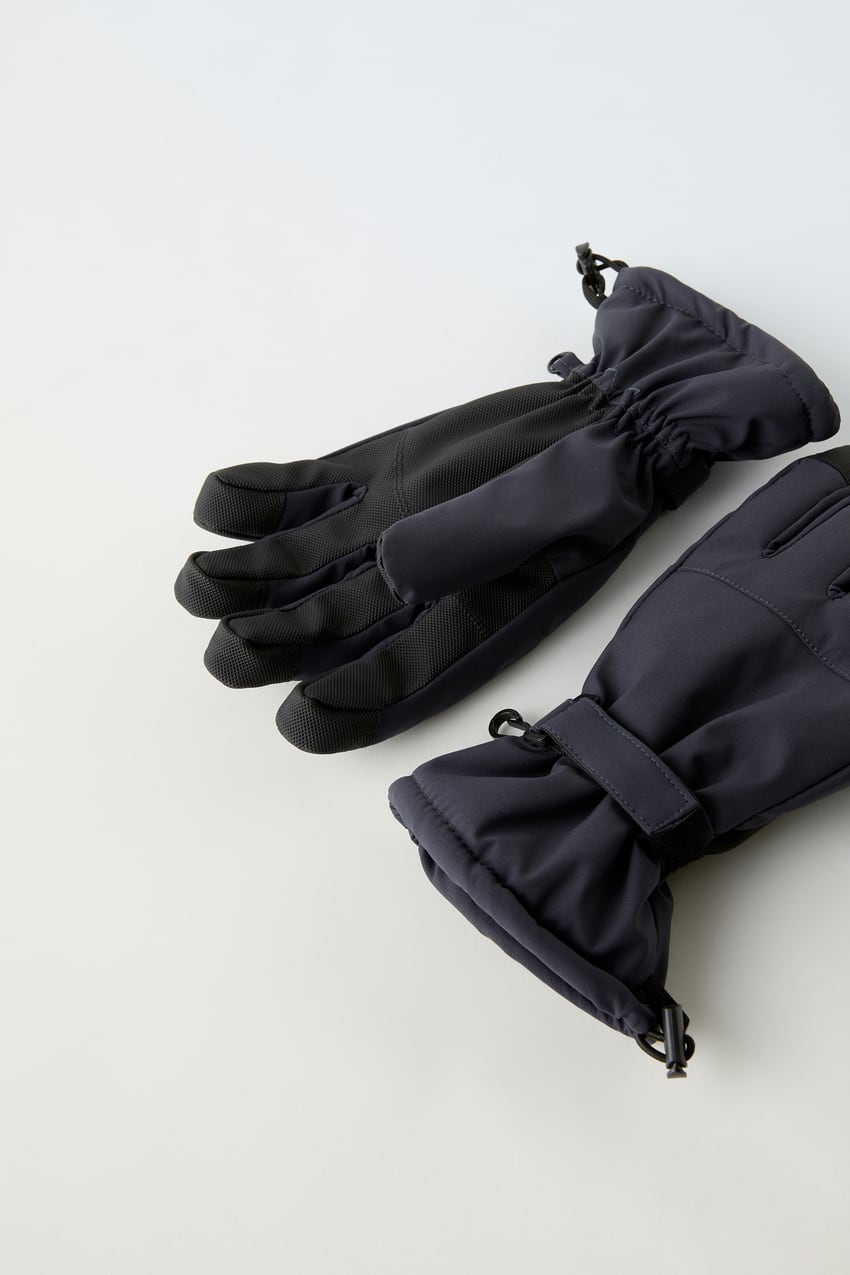 Zara - Non-Slip Gloves Ski Collection - Black - Unisex