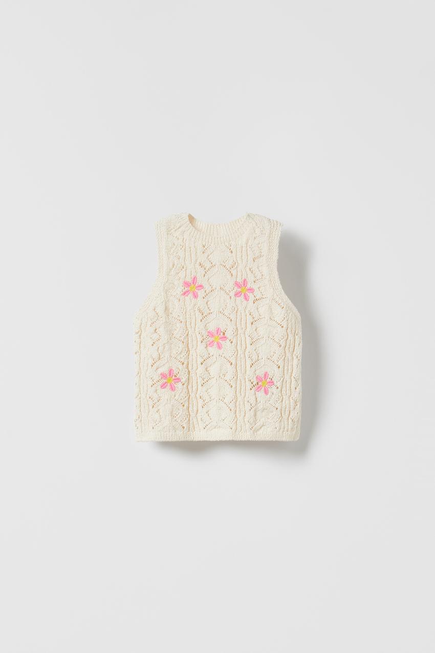 Zara embroidered knitwear Clearance