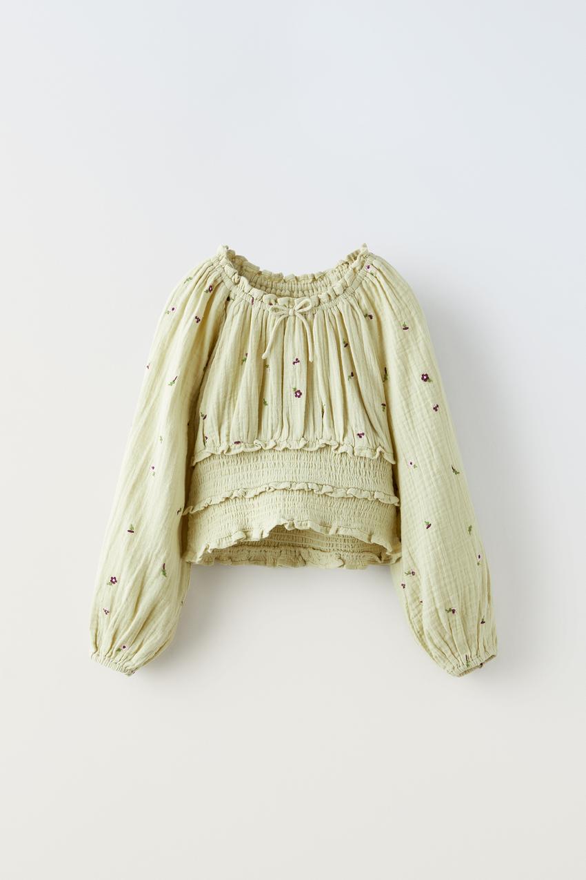 Zara smocked top Clearance