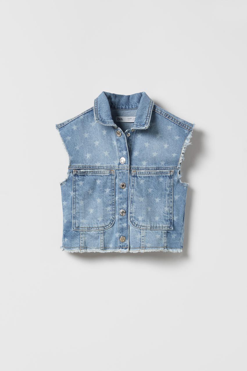 Zara denim vest women Clearance