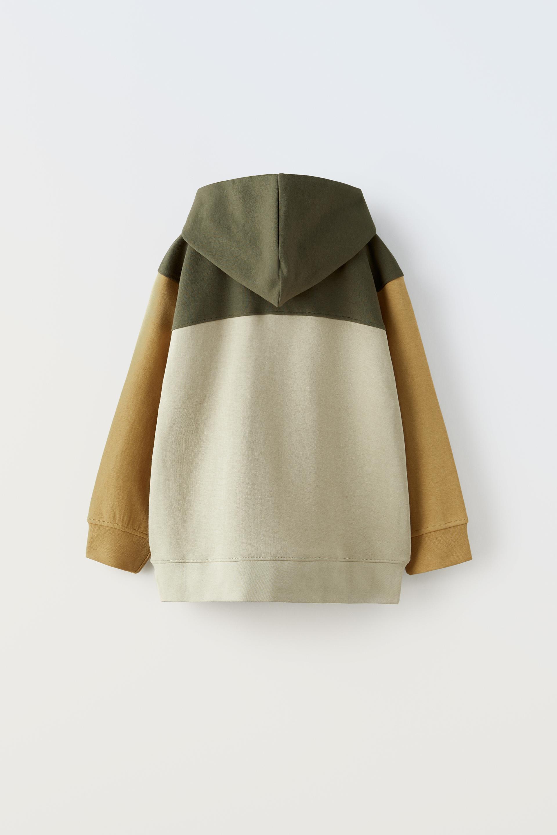 COLOR BLOCK SPORTY SWEATSHIRT - Ocher | ZARA United States