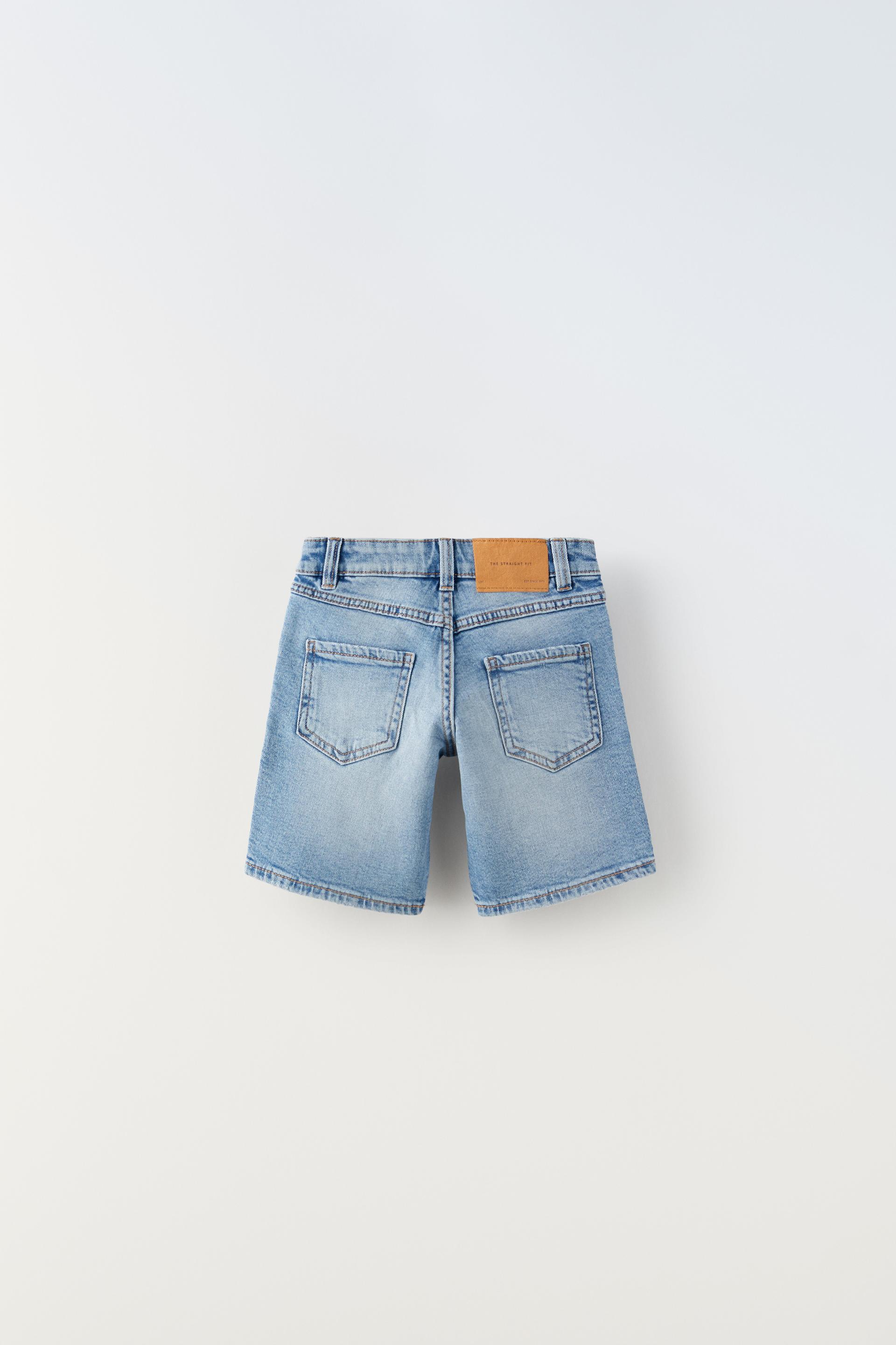 Zara solid color straight shorts Clearance