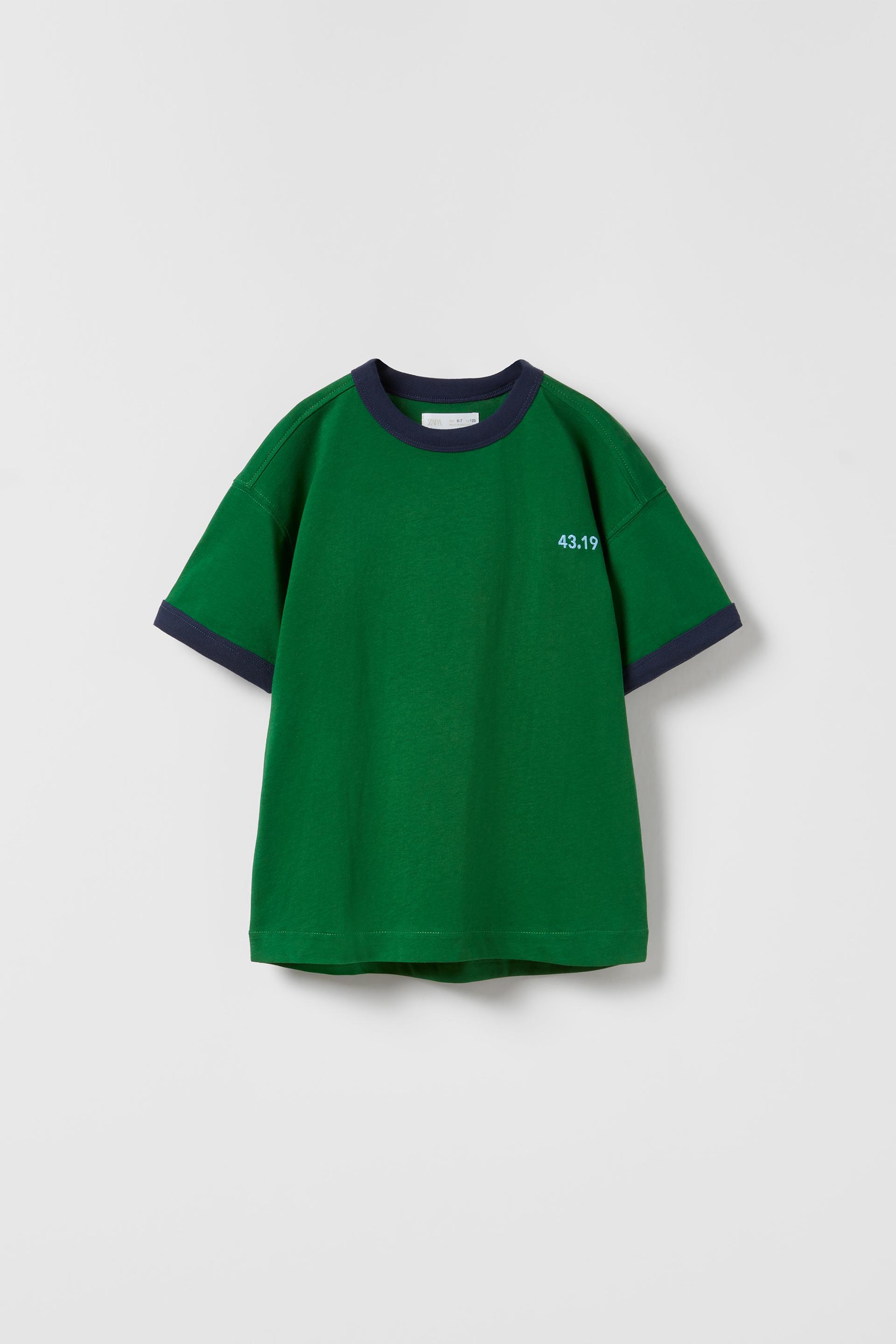 Zara t shirt green Clearance