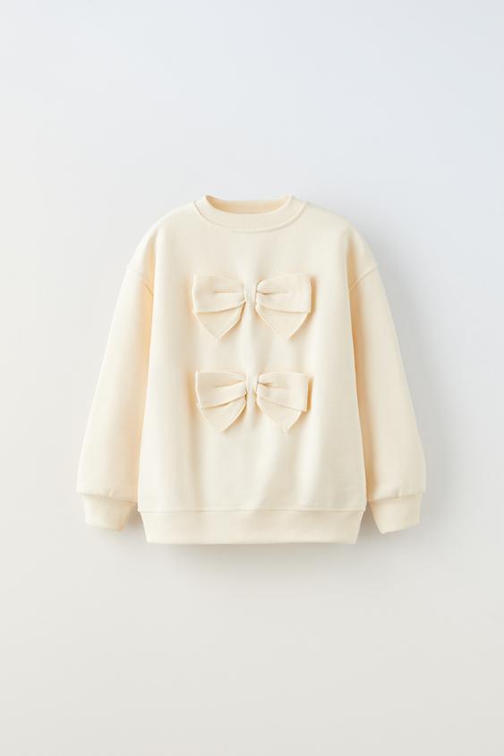 Zara bow sweatshirt Clearance