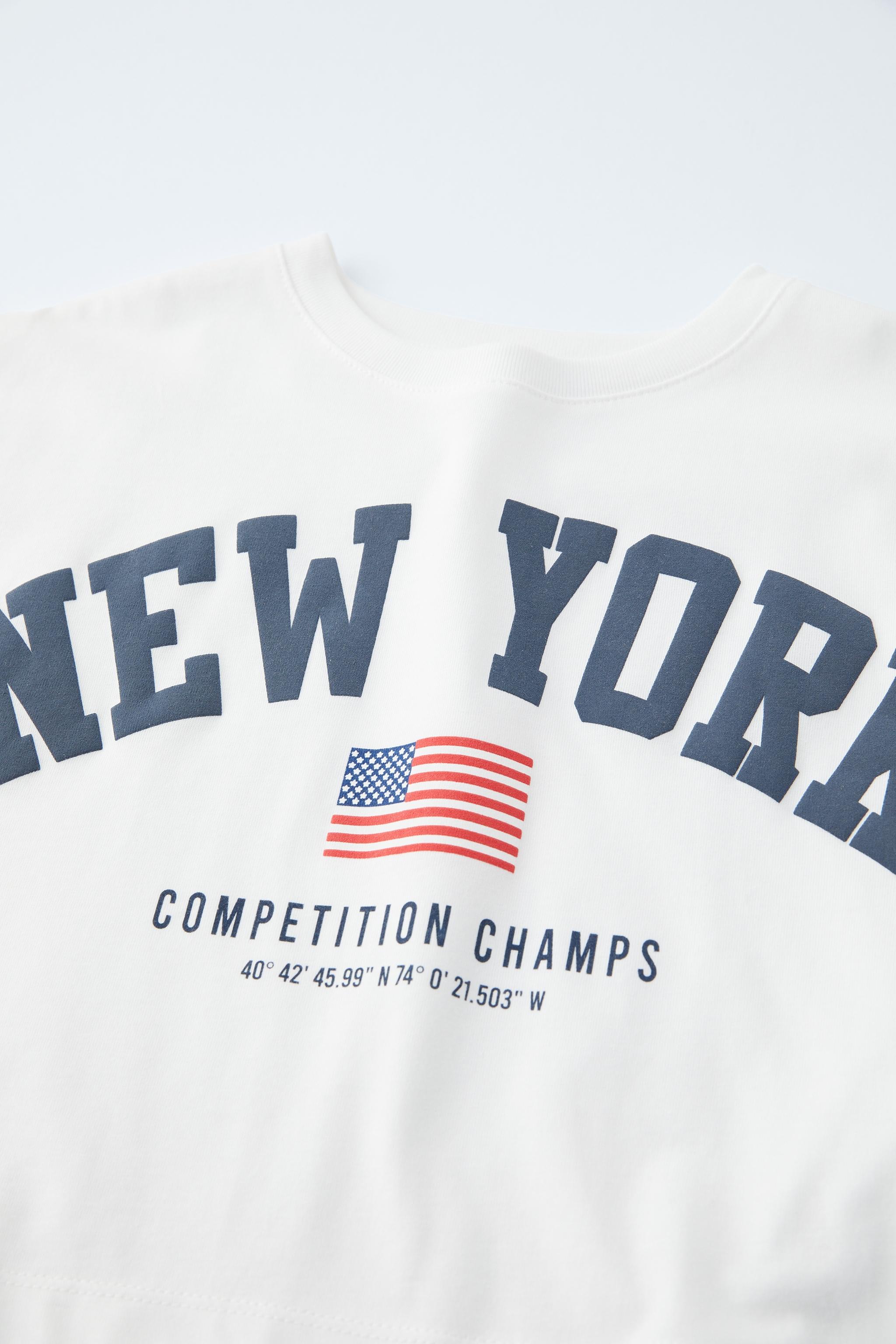 Camiseta new york hot sale zara