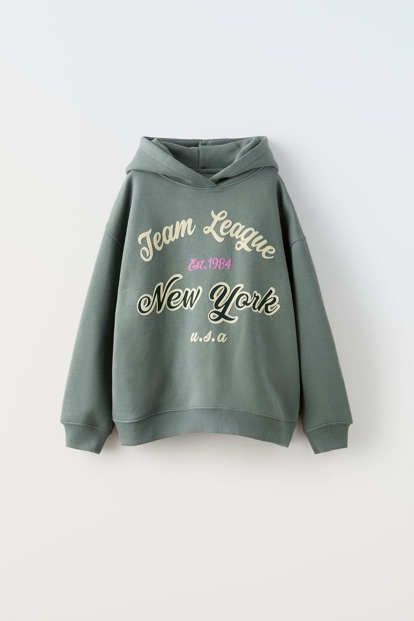 Zara slogan hoodie Outlet