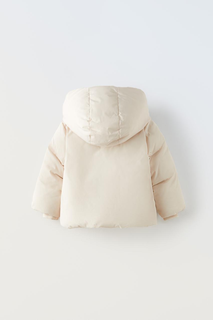 Zara beige padded coat Clearance