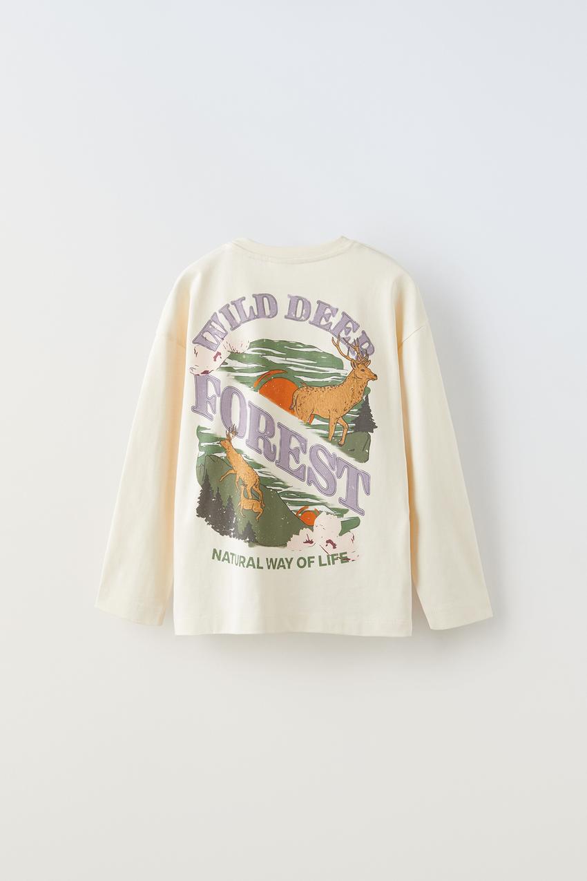 Zara t shirt print on sale