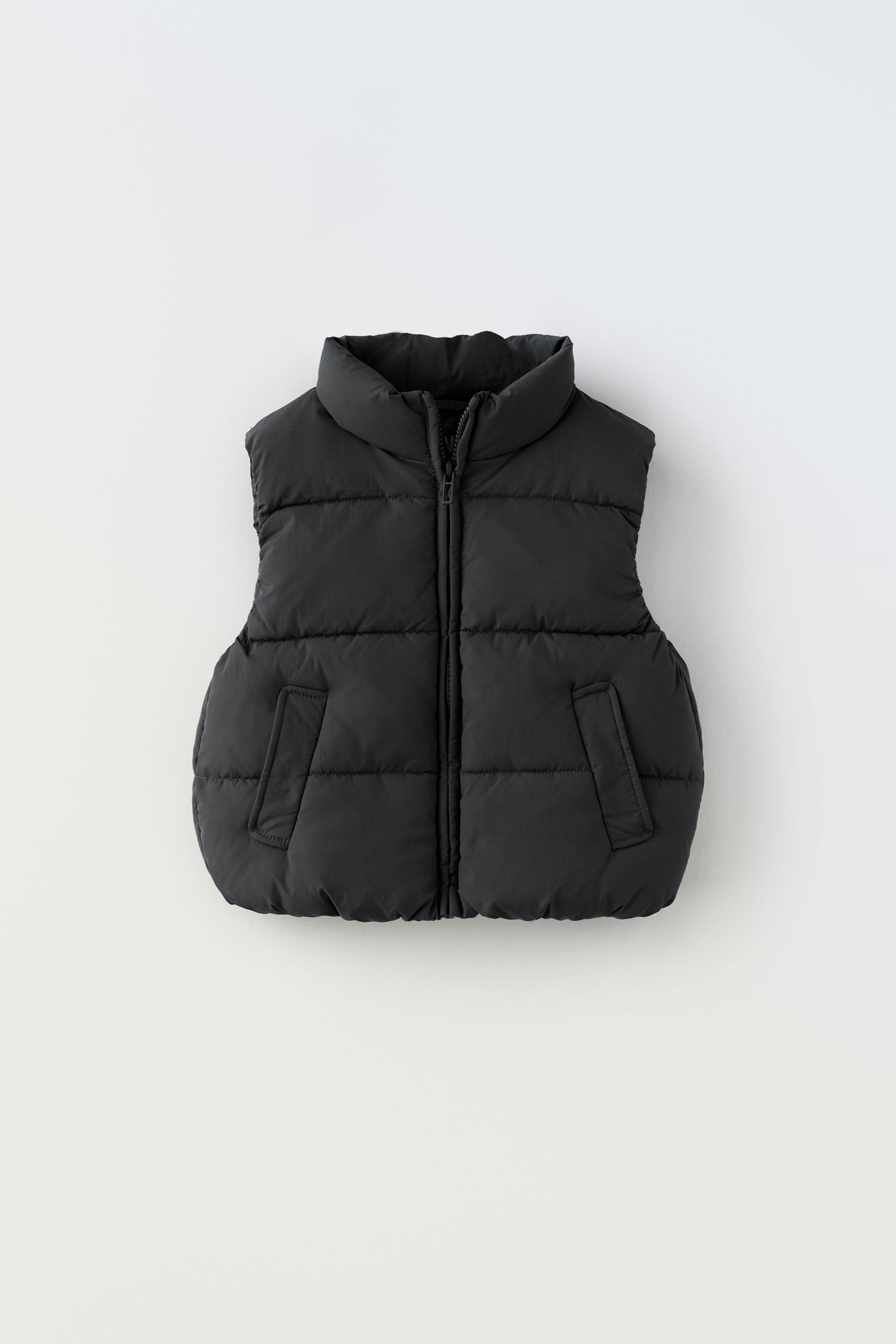 Zara puffer gilet with pockets Clearance