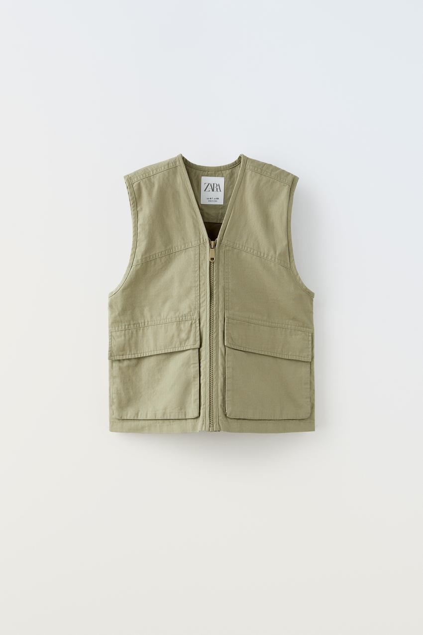 Zara gilet khaki Clearance