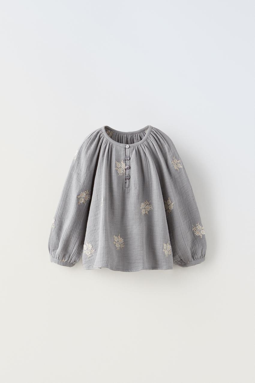 Grey blouses zara Clearance