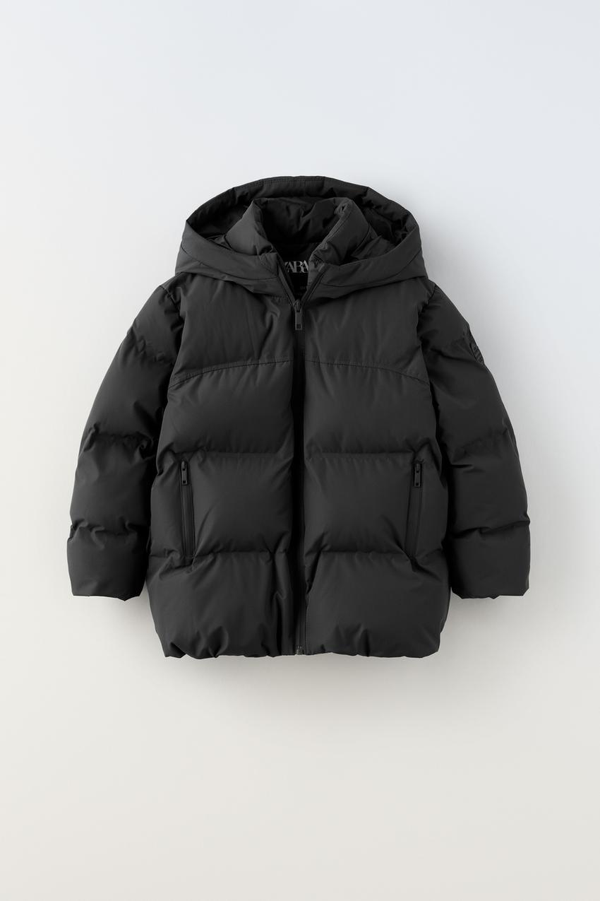 Puffer coat with hood zara Outlet