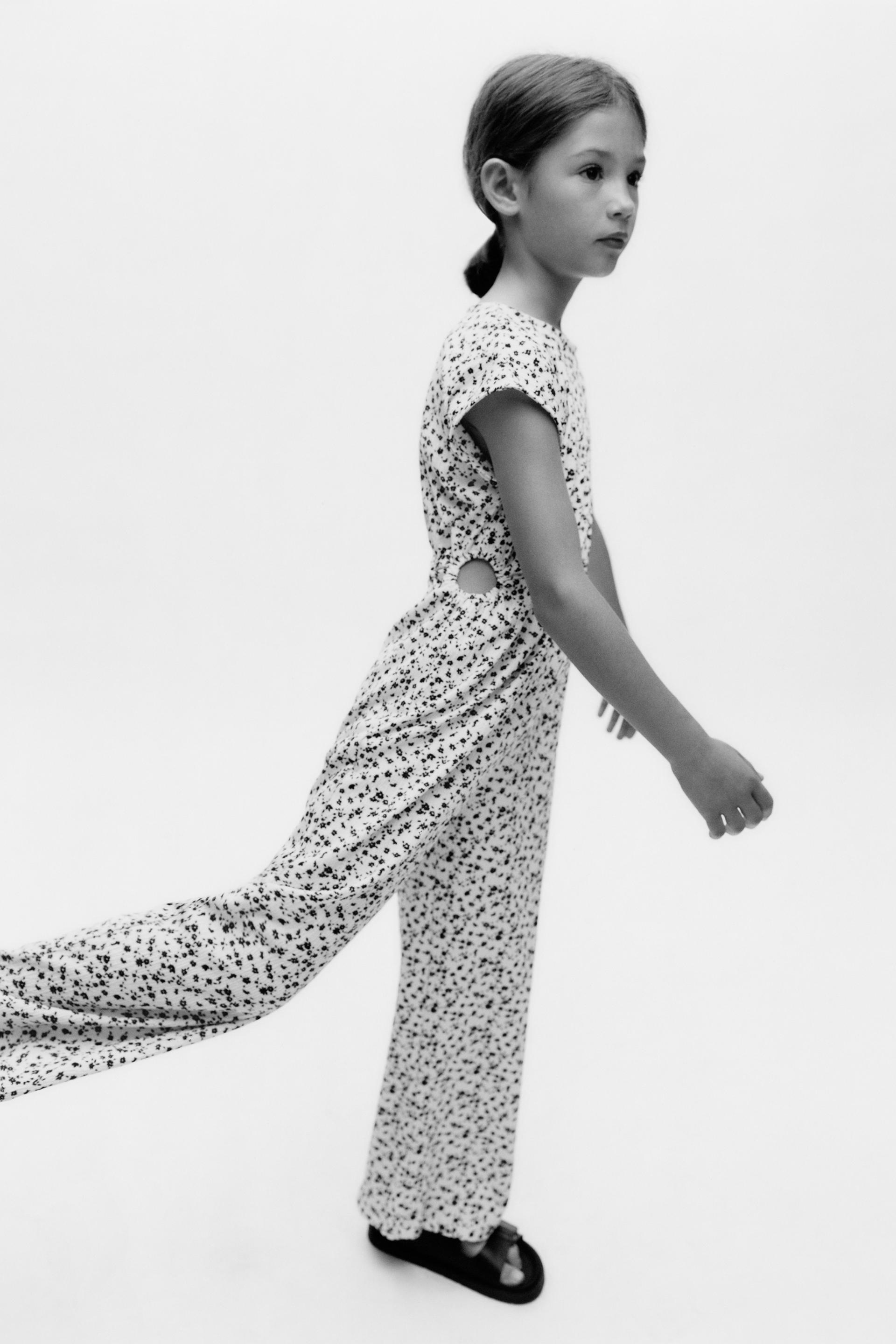 Zara black and white jumpsuit Clearance