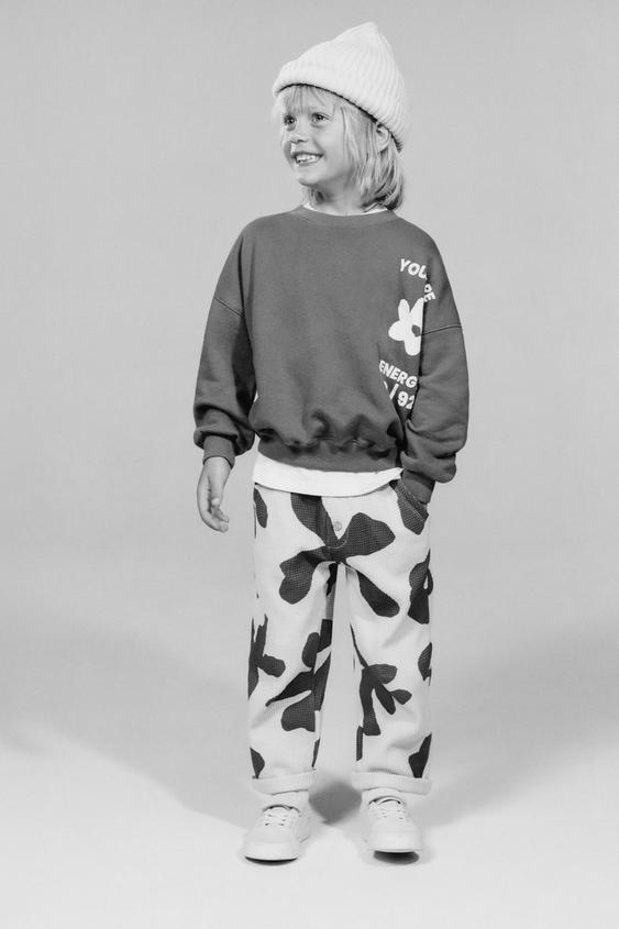 FLORAL WAFFLE KNIT PANTS