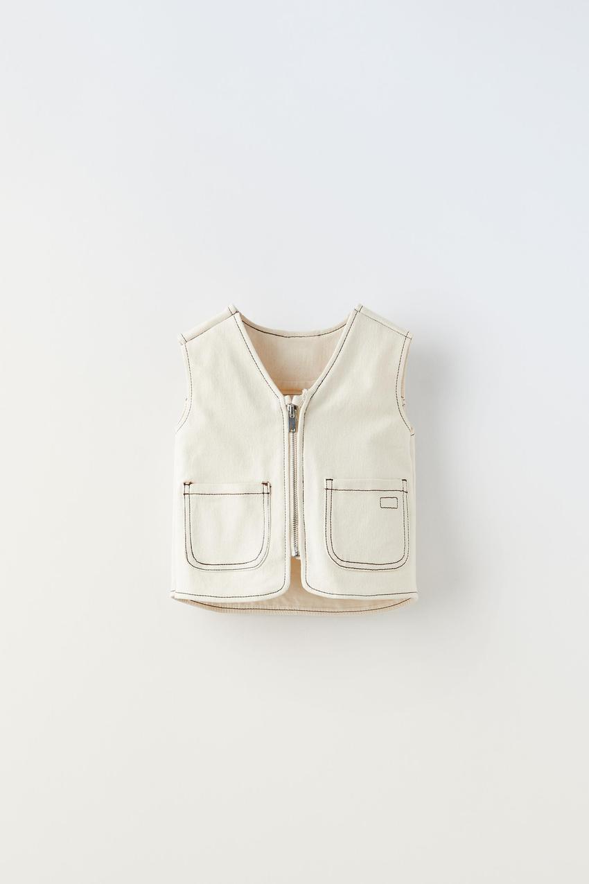 Zara beige vest Clearance