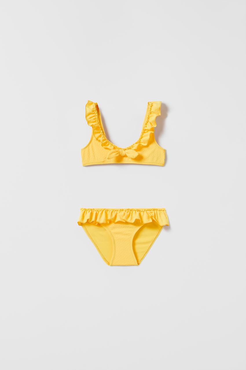 Zara textured bikini top Clearance