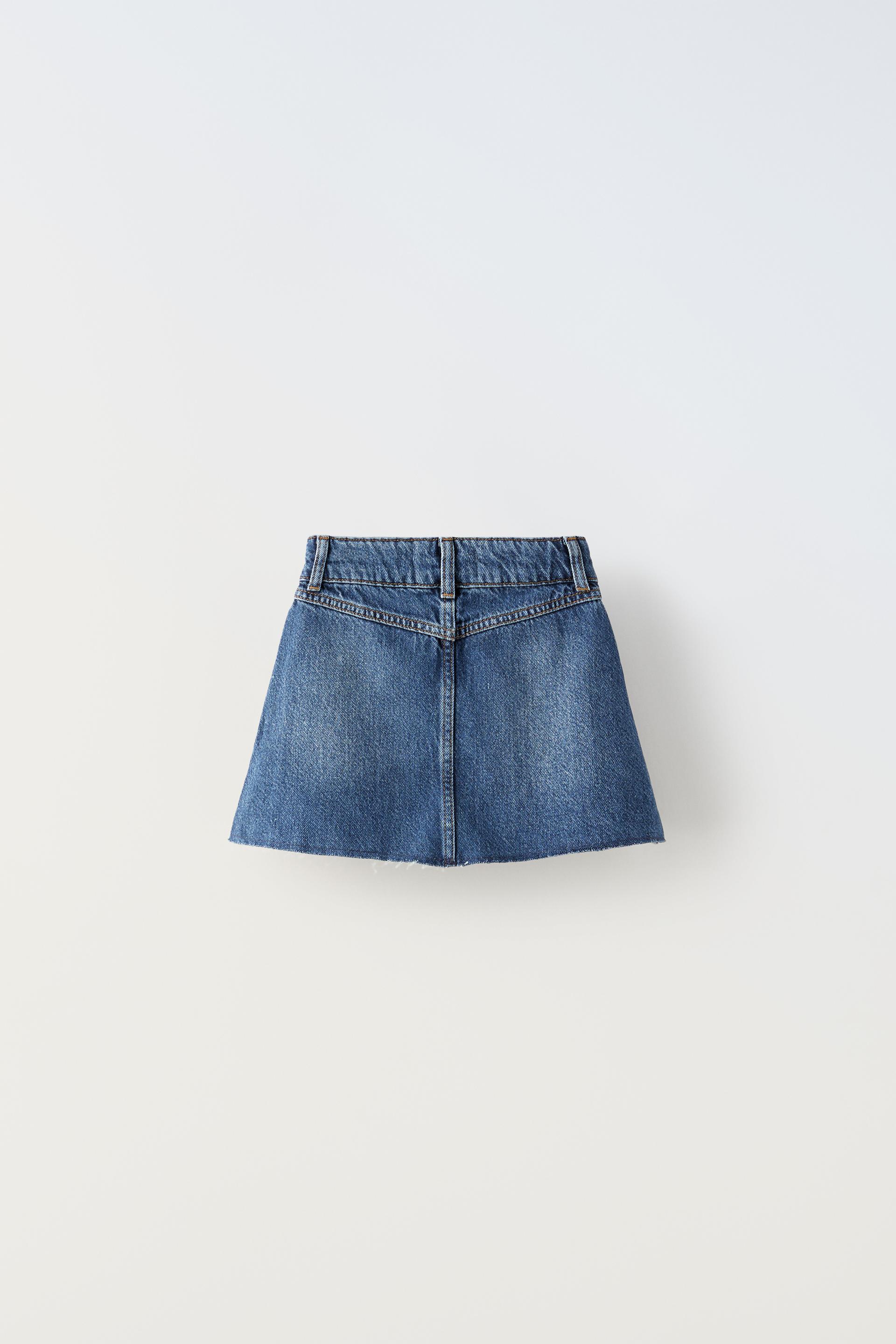 Zara pleated denim skirt Clearance