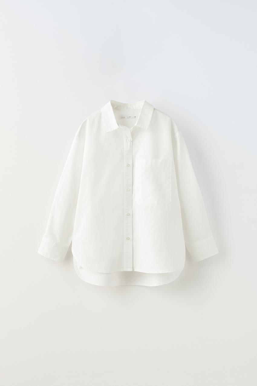 Zara white poplin blouse Clearance