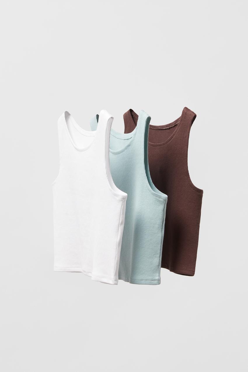 Zara tank top ribbed Clearance
