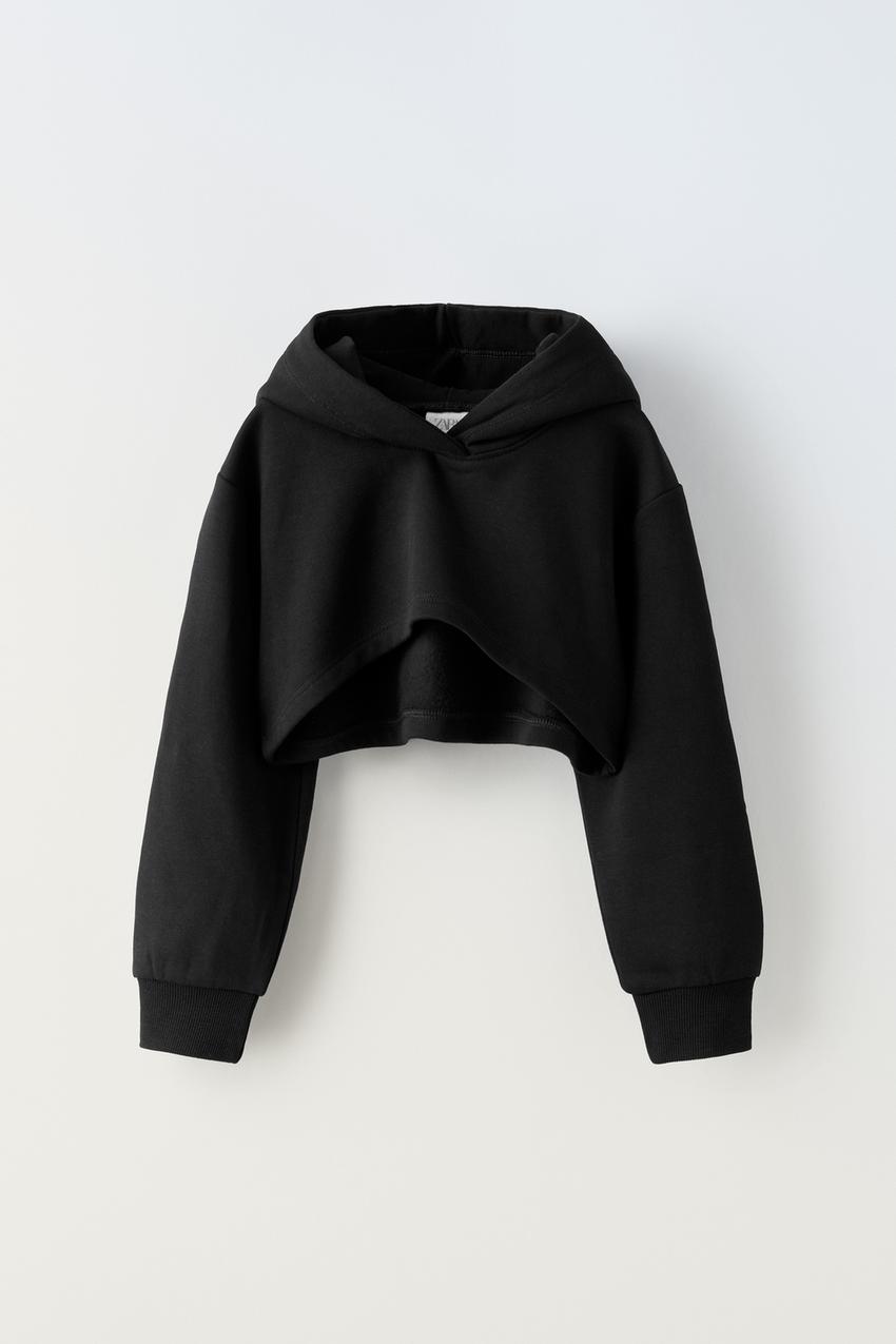 Crop top hoodie zara Outlet