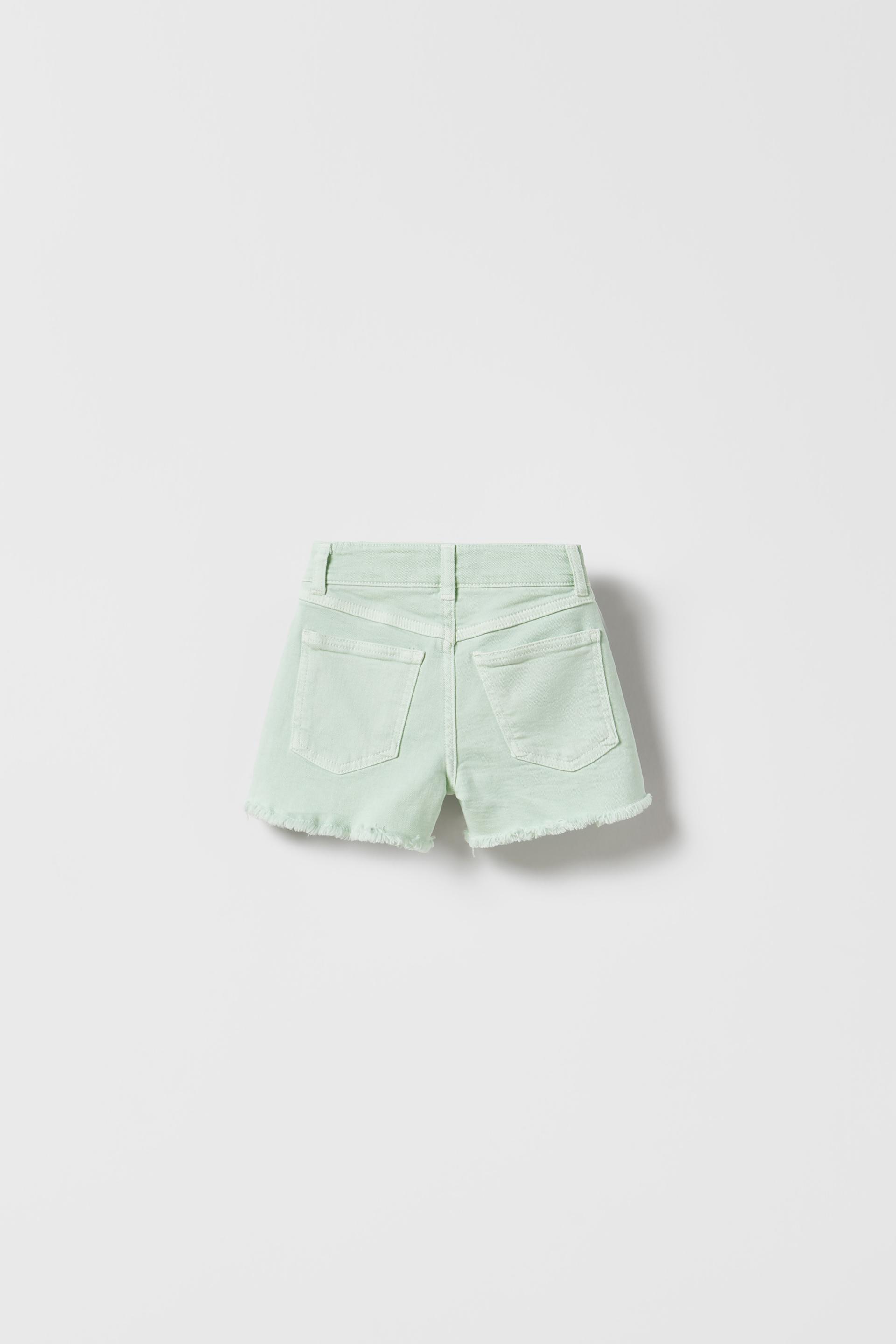 Zara shorts green Clearance