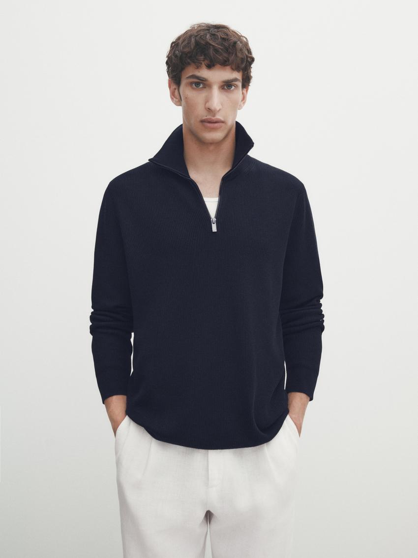 Zara zip collar sweater Clearance