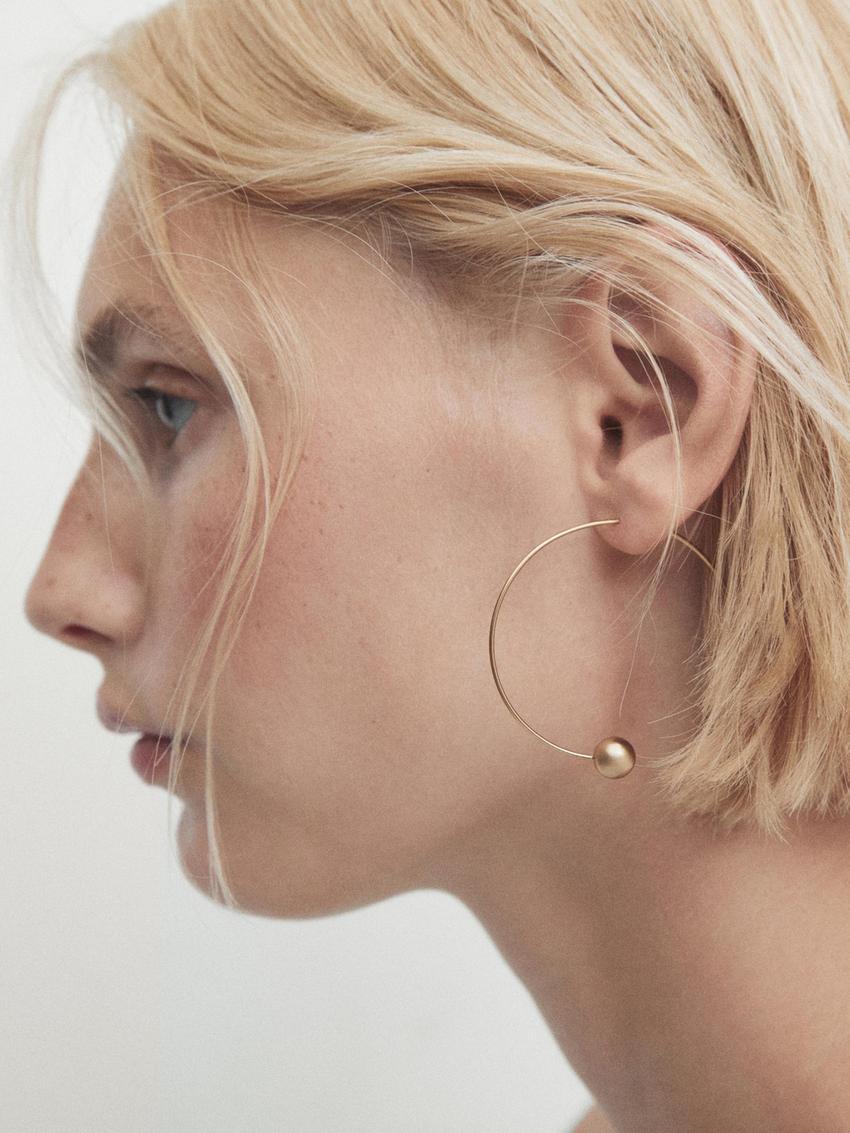 Zara gold hoop earrings Clearance