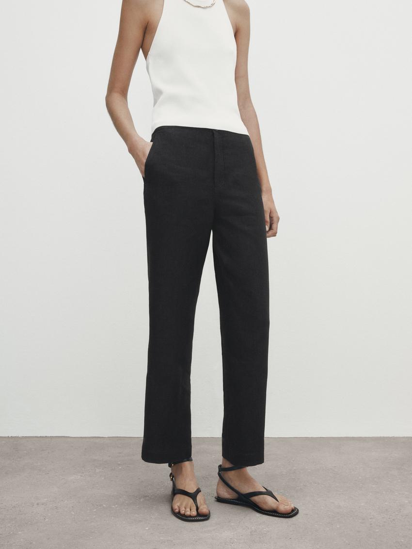 Zara grey flared trousers Clearance