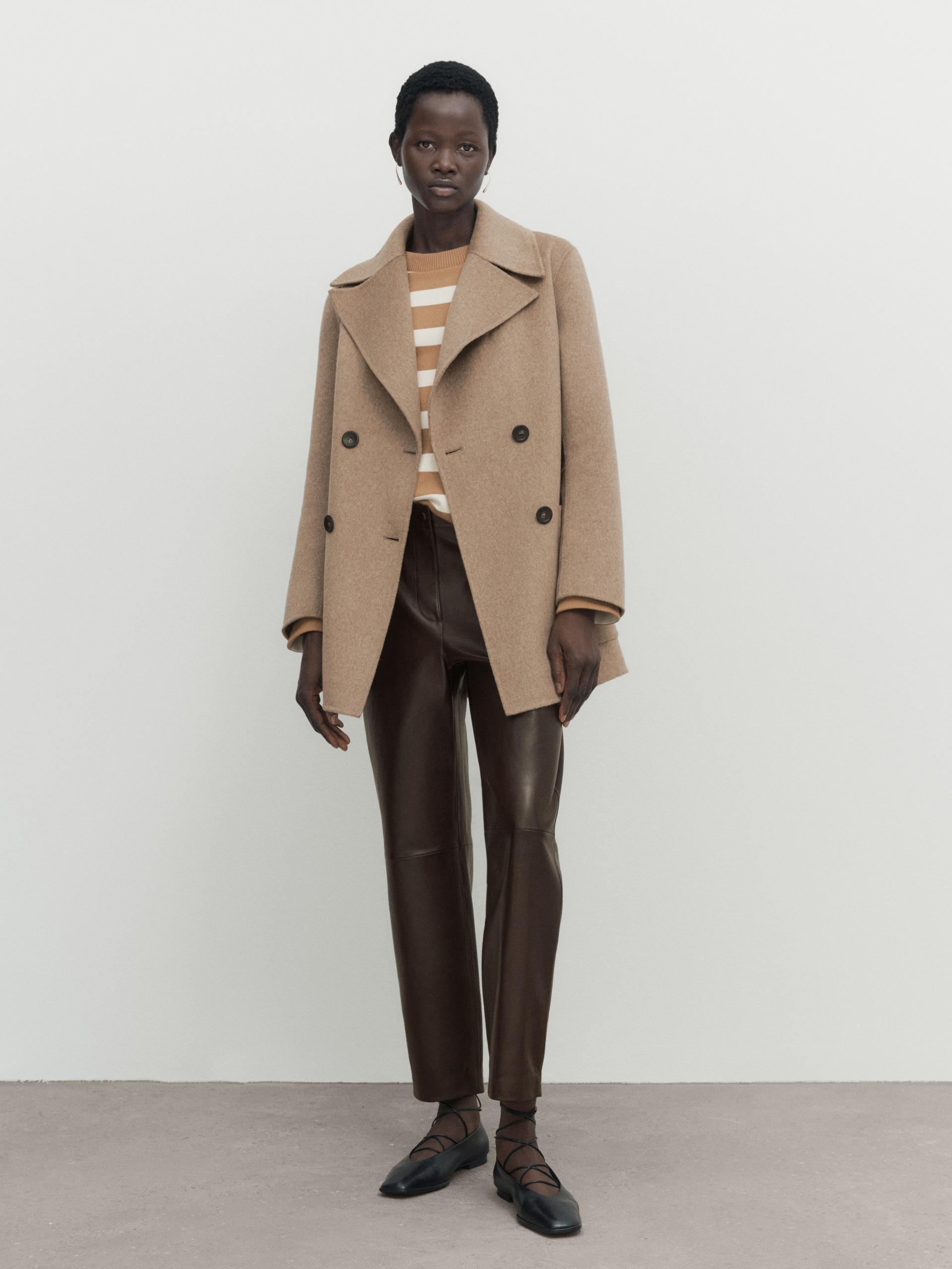 Zara single breasted camel coat Clearance