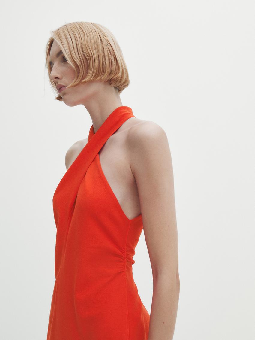 Zara cross neck dress Clearance