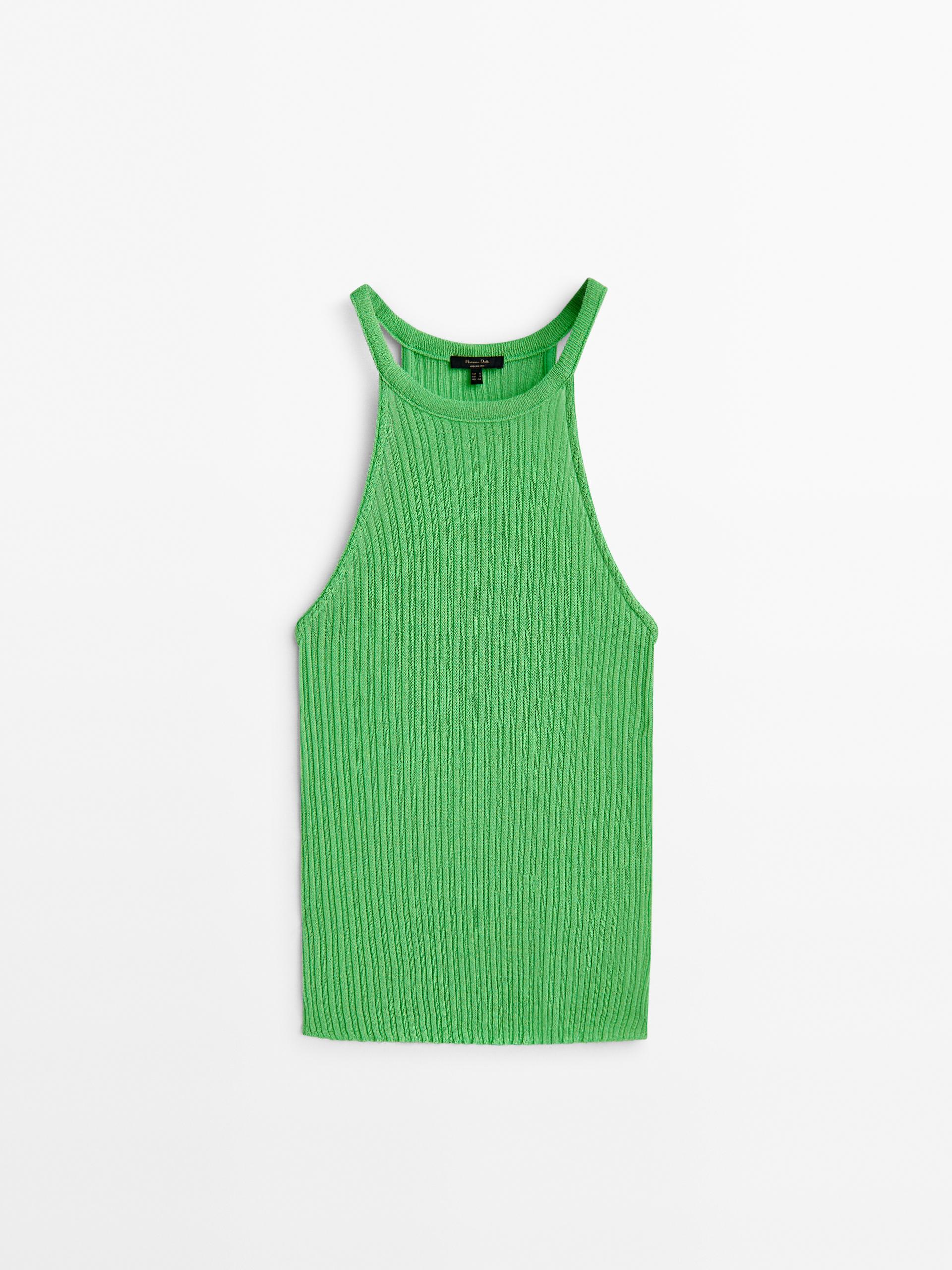 Zara neon green tank top Clearance