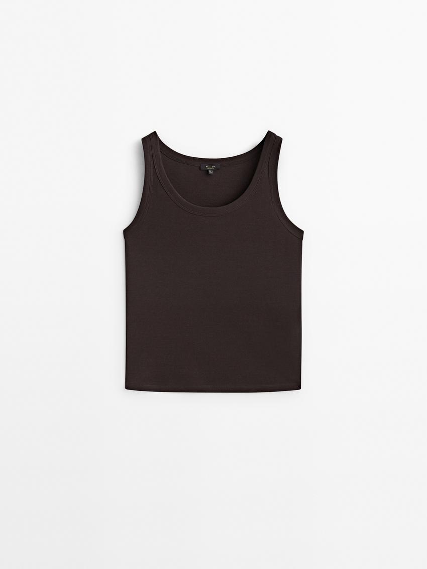 Zara brown tank top Clearance